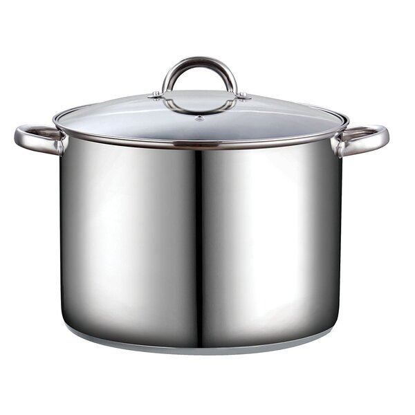 Stock Pot with Lid - 16 Quart Stainless Steel Stockpot Heavy Duty Cooking  Pot, Soup Pot with Lid, Big Pots for Cooking, Inductio - AliExpress