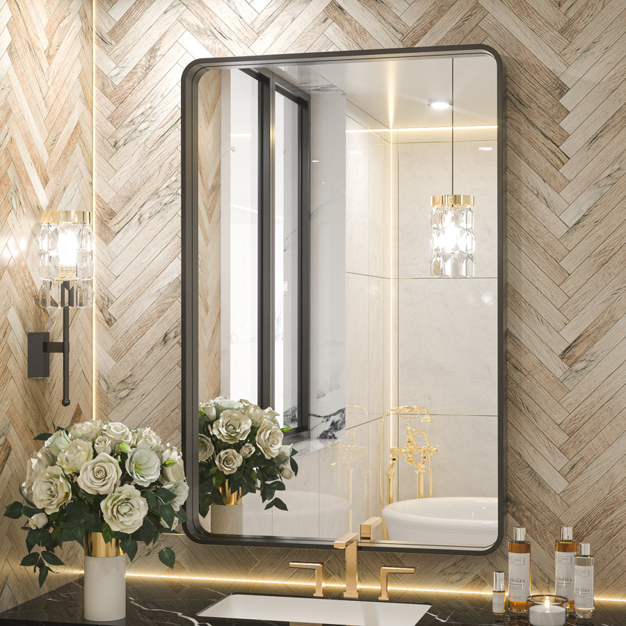 Tyro Bathroom Decorative Home Décor Corner Hangs Accent Mirror Vanity Mirror
