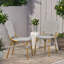 Chaises d'extérieur sans accoudoirs en rotin PE et aluminium, ensemble de 2