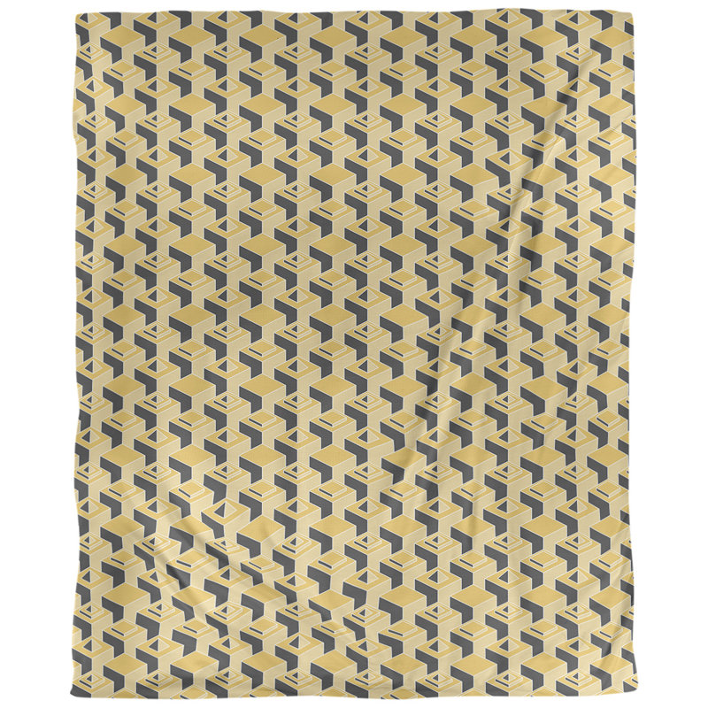 Tissu skyscrapers, Jaune, L 58 po x l 36 po, Faux lin