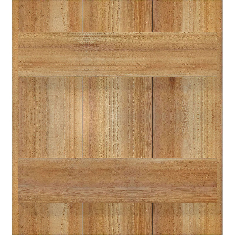 TimberCraft 5 3/8 "planches jointes à panneaux n-batten, cèdre rouge de l'Ouest (par paire), 16 1/8 po, 34 po