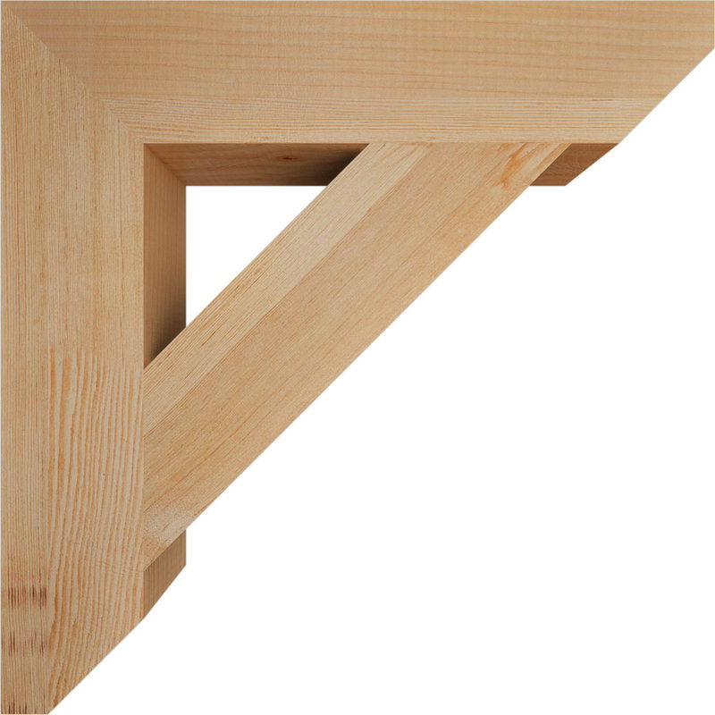 Support traditionnel en bois rustique à lattes, Sapin de Douglas, H 20 po x l 3,5 po x P 20 po