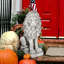 Mansfield Manor Lion Looking Right Sentinel Statue