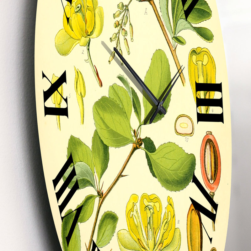 Vintage Plant Life II - Horloge murale traditionnelle, Petit