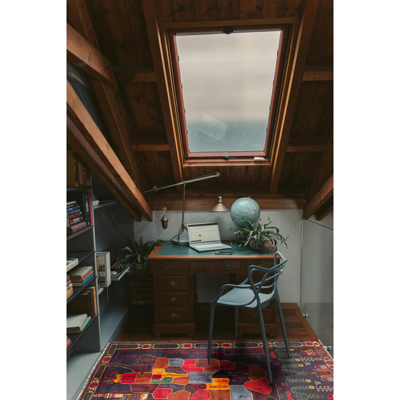 Tapis bleu marine 3 pi 6 po x 6 pi 4 po Wysocki