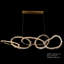 Natural Quartz 5 Rings Chandelier Lighting