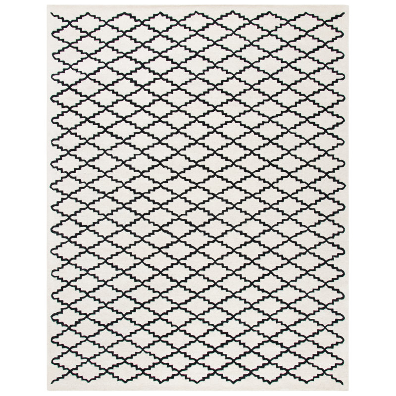 Carolene Hand Tufted Wool Geometric Rug, Rectangle 2' x 3'