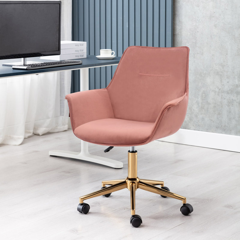 Chaise de travail en velours Garrow, Ros