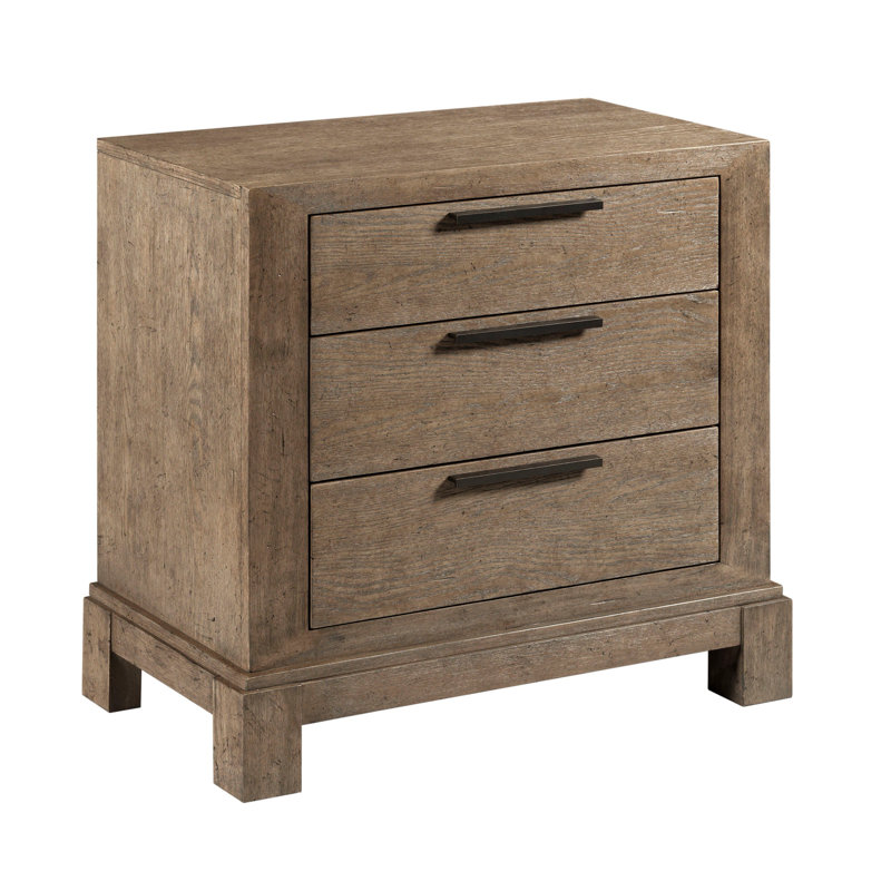 Kaziyah 30'' W Solid Wood Nightstand