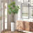 Artificial Tree in Modern Geometric Pattern Planter Fake Rubber Silk Tree (Plant Pot Plus Tree)-104347535