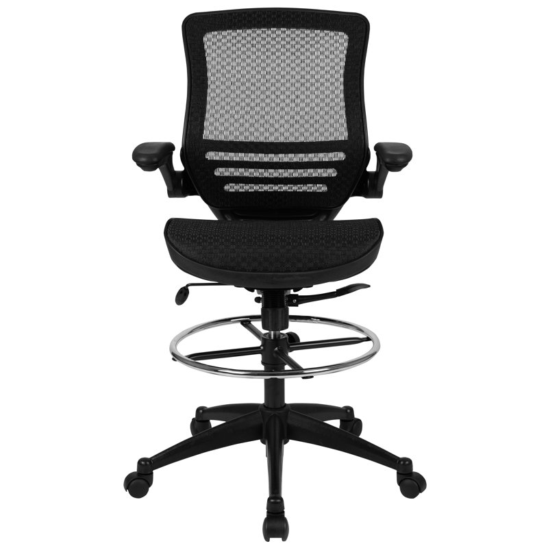 Blue Elephant Mesh Drafting Chair, Black