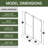 55"-59" W x 72" H Double Sliding Frameless Shower Door with 5/16" Tempered Glass, Thicken Square Top Rail, and Stainless Steel Accessories-115140628