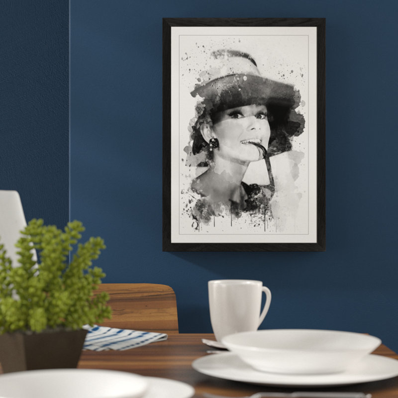 Audrey Hepburn - Print, 62cm H x 45cm W, Framed Picture