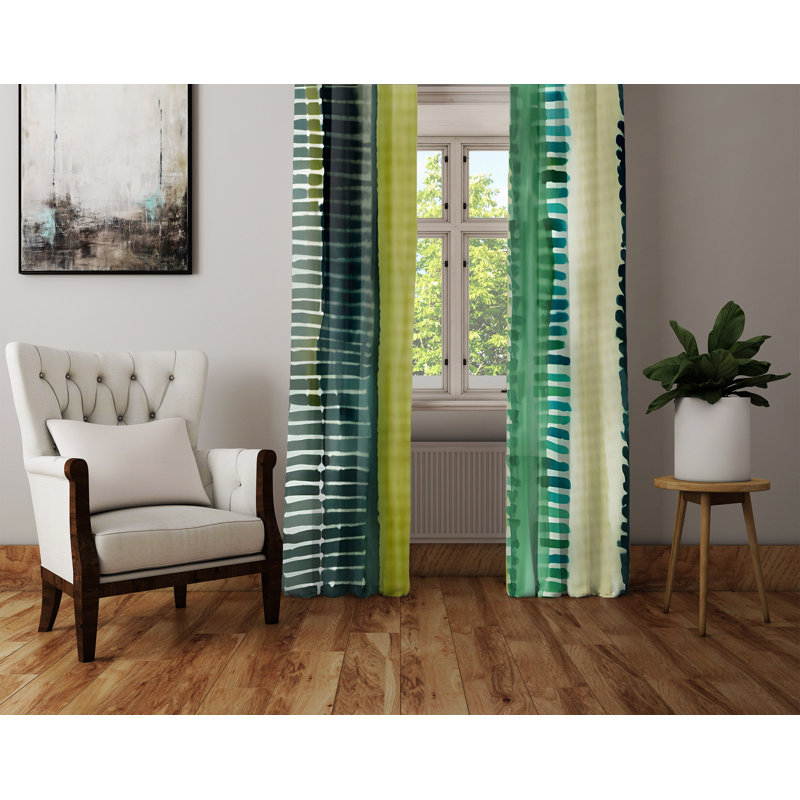 Paire de rideaux semi-transparents en polyester Deguan, L 56 po x L 78 po