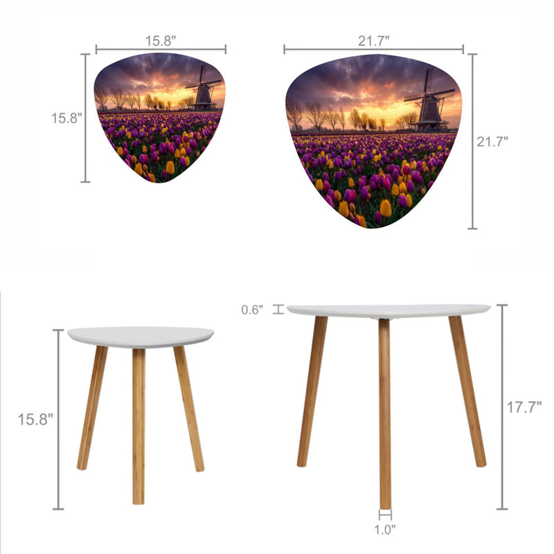Ensemble de 2 tables basses gigognes Triangle