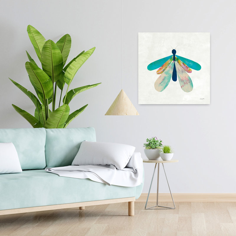 Collage insectes V, papillon contemporain, H 24 po x l 24 po