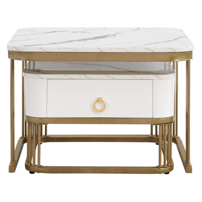 Anyrie Frame Coffee Table with Storage
