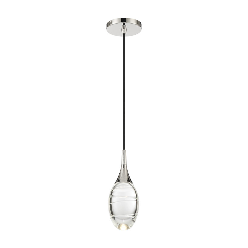 George Kovacs Hail LED Pendant In Polished Nickel Finish