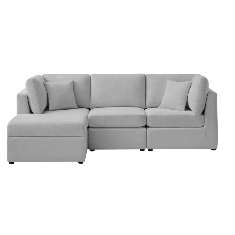 Mchargue Chandler 4-Piece XL Chofa, Gray Polyester