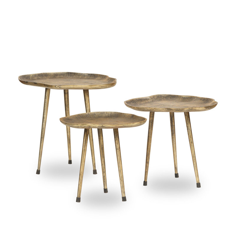 Ensemble de 3 tables gigognes Peafowl