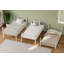 Lit double en bois avec lit gigogne simple, blanc-1134243470