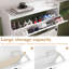 Armoire de rangement à chaussures blanche avec 2 tiroirs rabattables à thème, blanc, style autoportant, facile à installer