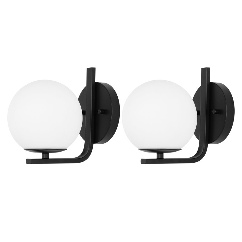 Applique murale en fer Brose, Noir