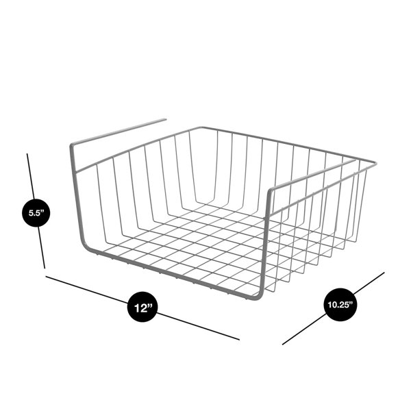 Under Shelf Metal Basket Prep & Savour Color: White