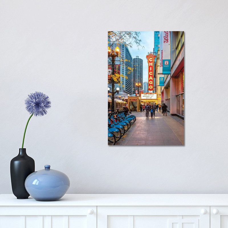 Chicago Theatre by Nejdet Duzen - Print on Canvas, Wrapped Canvas, 45.72cm H x 30.48cm W x 1.91cm D
