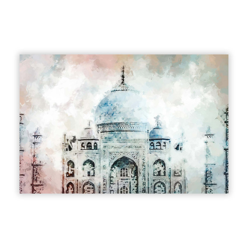 Colourful Taj Mahal In Agra India - No Frame Painting, 59.4 cm H x 84.1 cm W