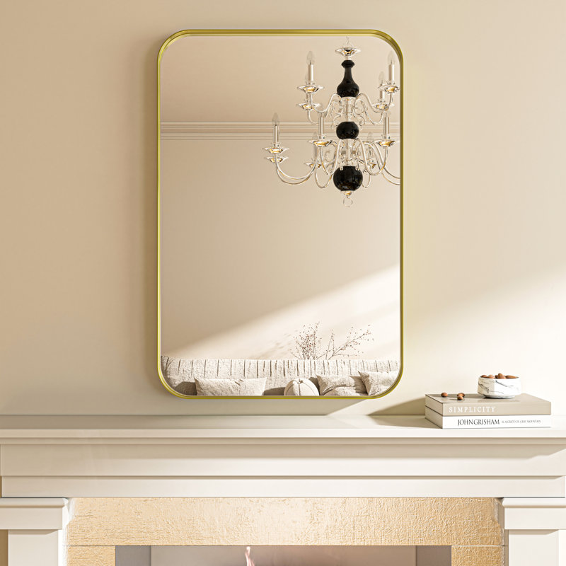 Miroir mural Tahleek, Argent, 32 po x 24 po