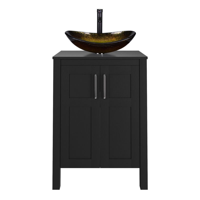Ensemble de meuble-lavabo simple 24 po Alarna, Jaune