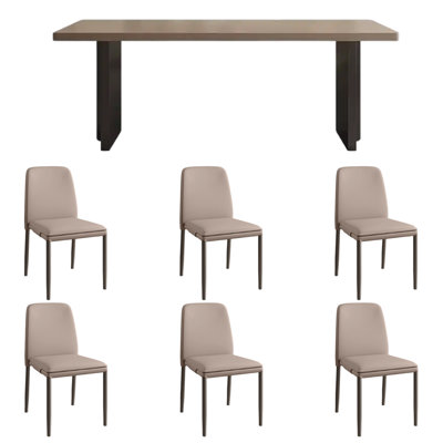 Thickened high-end dining table and chair