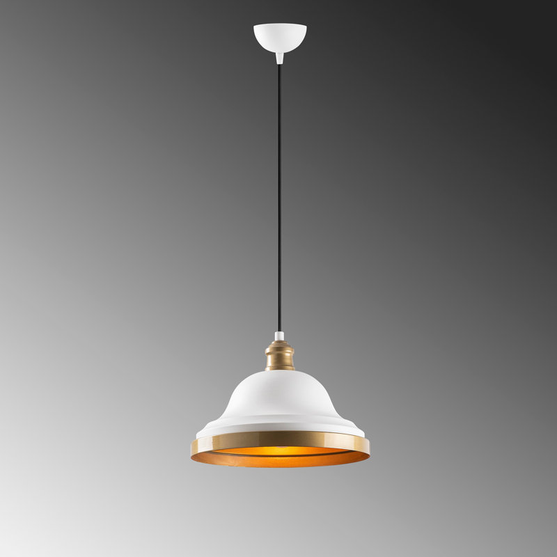 Superbe lustre scandinave, blanc et doré, hauteur réglable, 30 po x 30 po | Corps en métal, 45,3 pouces de hauteur | Douille E27 de 40 W maximum | Parfait pour les salles à manger et les espaces de vie modernes, conception élégante, indice de protection IP20