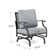 Argirios Metal Patio Rocking Lounge Chair with Cushions (Set of 2)