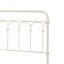 Lit double blanc avec tête et pied de lit à broche, structure en métal robuste pour un sommeil élégant et confortable