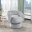 Fauteuil d'appoint pivotant en velours gris ardoise pour adultes, siège d'appoint moderne en bois massif pour la chambre du salon