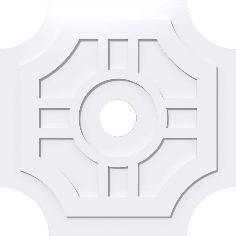 Médaillon de plafond contemporain en PVC Haus Haus, H 38 po x l 38 po x P 1 po