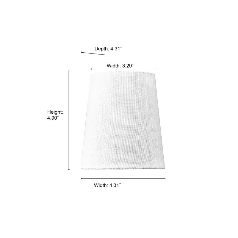 Abat-jour H 4,9 po x l 4,31 po