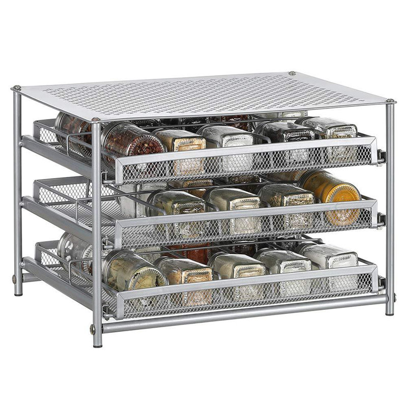 Hasson Freestanding Spice Rack, Silver