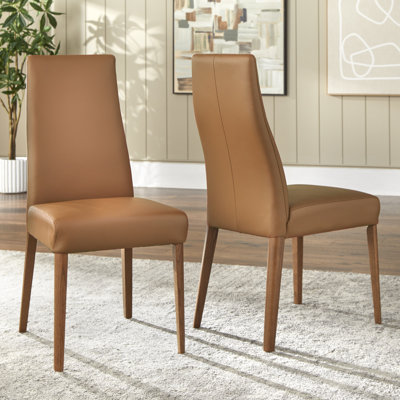 Ross Leather Parsons Chair (Set of 2)