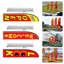 Double Sided 496.8cm H x 79.9cm W Metal Flag Set