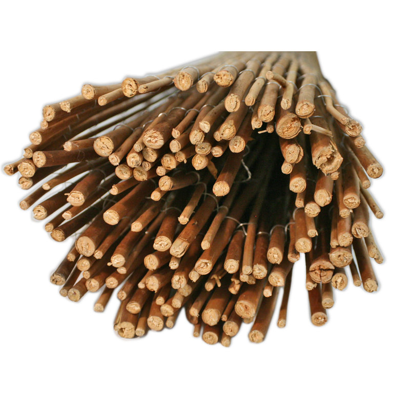 Natural Peeled Willow Wood Fence Panel 72" x 96"