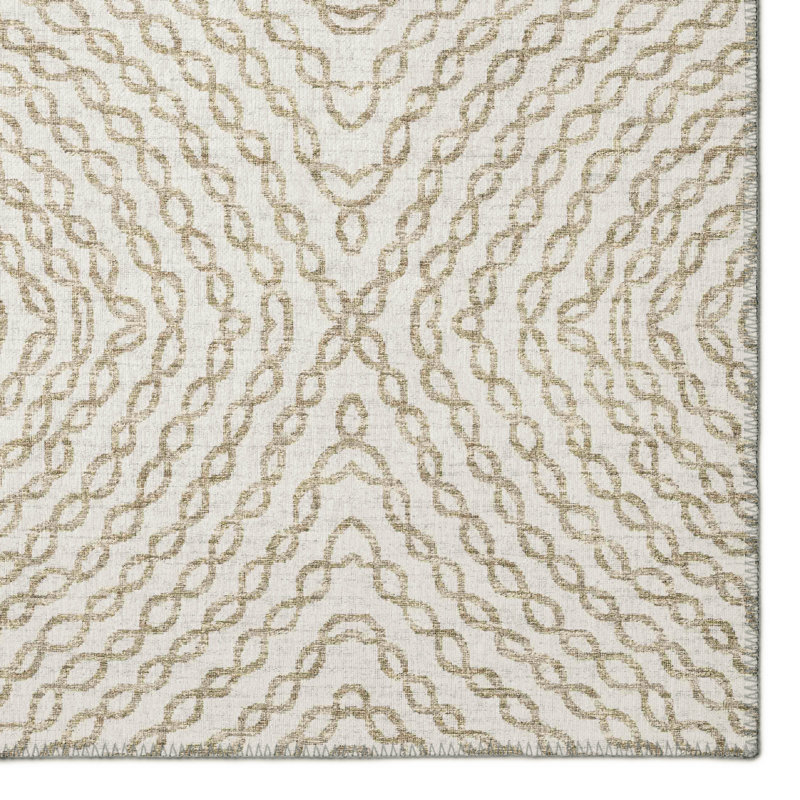 Araoluwa Chenille Washable Oriental Rug, Round 8'