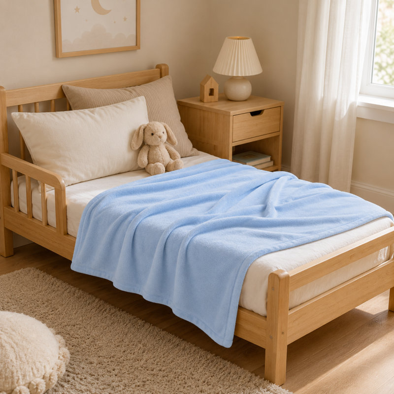 Continental Bedding Soft Microfleece Blanket, Lightweight Cozy All-Season Fleece Blanket, 30" W X 40" L, Blue