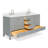 Cambridge 73" Double Bathroom Vanity Set-316915739