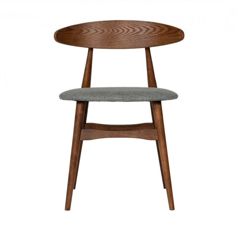 Corrigan Studio® Wapakoneta Side Chair in Gray/Brown | Wayfair