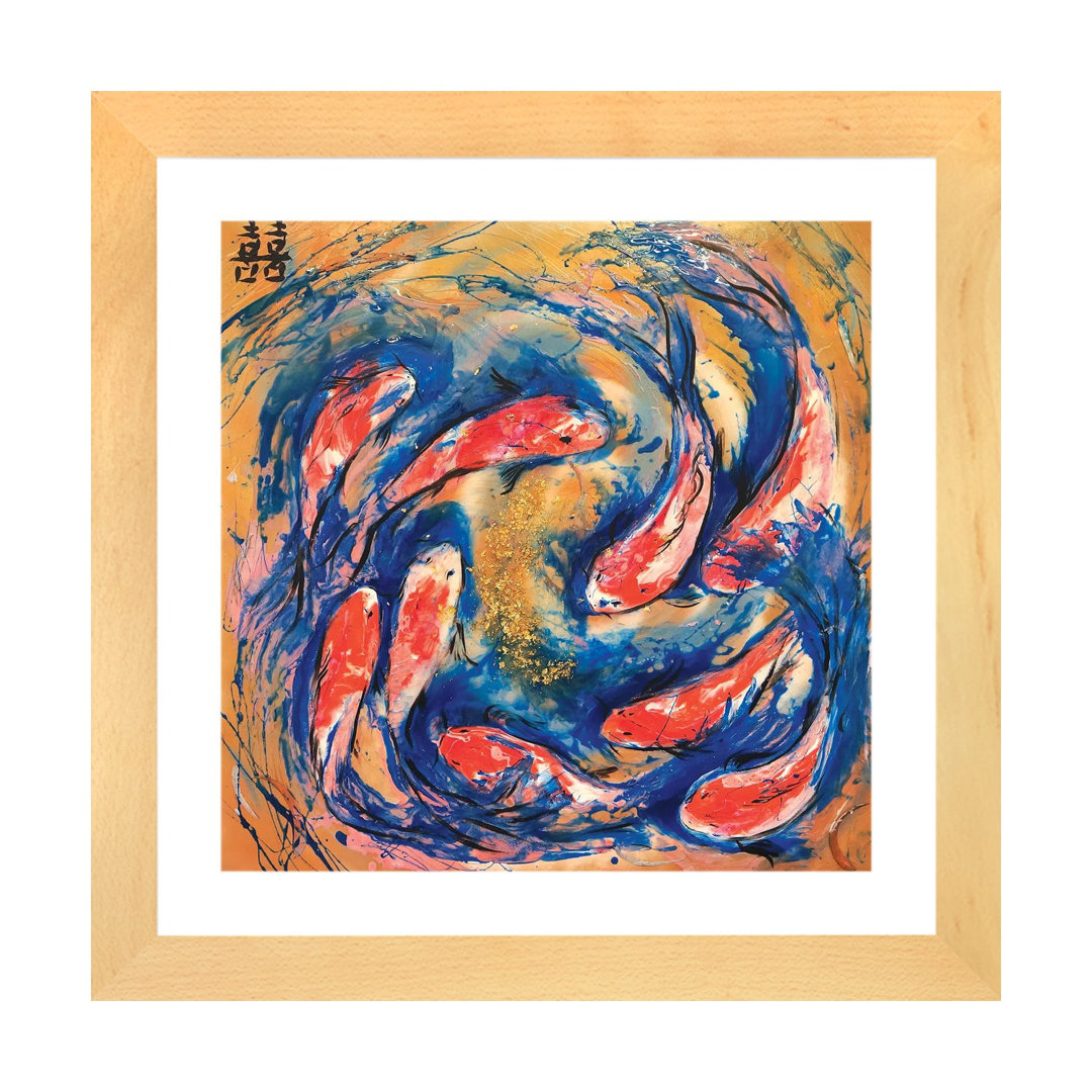 " Double Luck With Koi Fish " by Antuanelle East Urban Home 