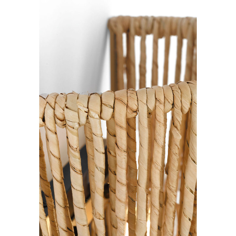 Antigua 20" Sconce in Natural Abaca, Bronze