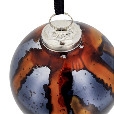 D3,9 po, boules de Noël décoratives, boules suspendues en verre pour décorations de fêtes, lot de 6